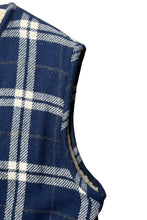 画像をギャラリービューアに読み込む, 90'S WOOL CHECK VEST W/BOA LINER / CHECK [SIZE: L USED]
