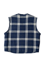 画像をギャラリービューアに読み込む, 90'S WOOL CHECK VEST W/BOA LINER / CHECK [SIZE: L USED]
