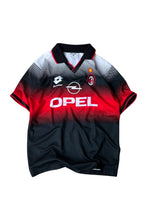 画像をギャラリービューアに読み込む, MADE IN ITALY 95-96'S AC MILAN FOOTBALL GAME SHIRT / BLACK [SIZE: L USED]
