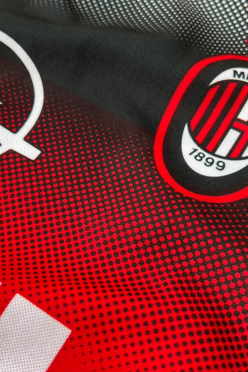 MADE IN ITALY 95-96'S AC MILAN FOOTBALL GAME SHIRT / BLACK [SIZE: L USED]