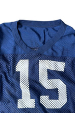 画像をギャラリービューアに読み込む, MADE IN USA 90'S NYLON MESH V-NECK GAME SHIRT / NAVY [SIZE: XL USED]
