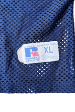 画像をギャラリービューアに読み込む, MADE IN USA 90'S NYLON MESH V-NECK GAME SHIRT / NAVY [SIZE: XL USED]

