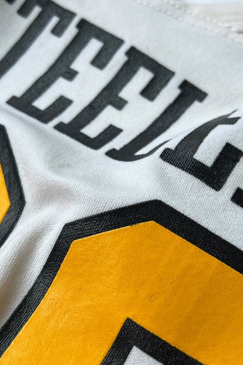 MADE IN USA 70-80'S STEELERS 88 HOCKEY GAME SHIRT / WHITE [SIZE: L USED]