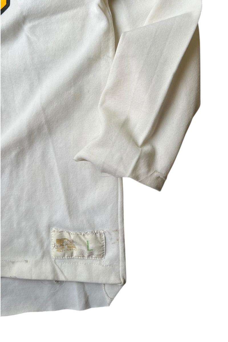 MADE IN USA 70-80'S STEELERS 88 HOCKEY GAME SHIRT / WHITE [SIZE: L USED]