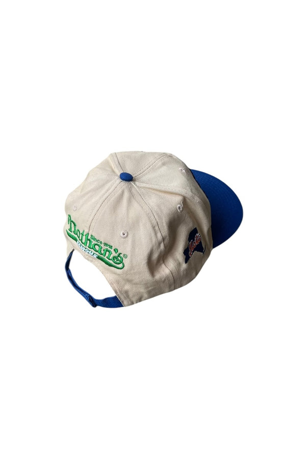 90'S NEW YORK METS NATHAN'S CAP / BEIGE [SIZE: ONE SIZE USED]