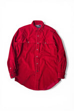 画像をギャラリービューアに読み込む, MADE IN USA 80'S L/S CORDUROY SHIRT / RED [SIZE: S USED]
