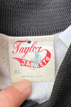 画像をギャラリービューアに読み込む, MADE IN USA 80'S ABC BACK EMBROIDERY NYLON STADIUM JACKET / BLACK [SIZE: XL USED]
