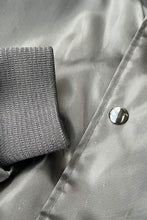 画像をギャラリービューアに読み込む, MADE IN USA 80'S ABC BACK EMBROIDERY NYLON STADIUM JACKET / BLACK [SIZE: XL USED]
