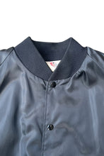 画像をギャラリービューアに読み込む, MADE IN USA 80'S ABC BACK EMBROIDERY NYLON STADIUM JACKET / BLACK [SIZE: XL USED]
