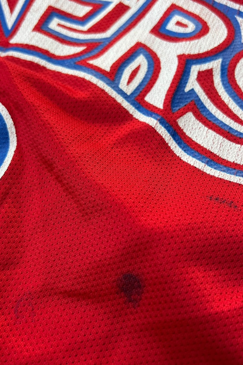 90'S PHILADELPHIA 76ERS IVERSON 3 GAME SHIRT / RED [SIZE: 44 USED]