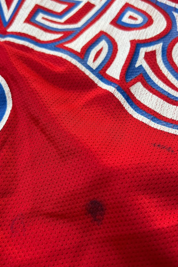 90'S PHILADELPHIA 76ERS IVERSON 3 GAME SHIRT / RED [SIZE: 44 USED]