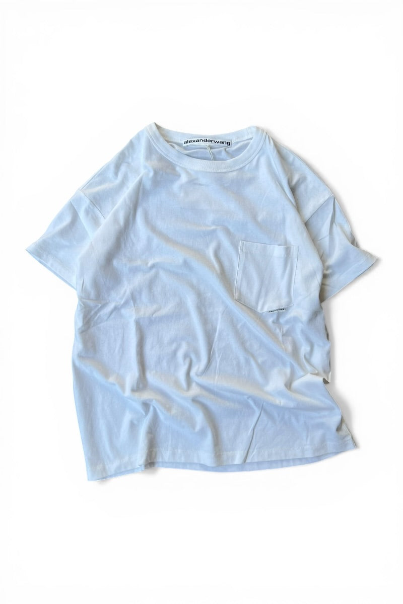 DTC HIGH TWIST POCKET T-SHIRT / WHITE [SIZE: S DEADSTOCK/NOS]