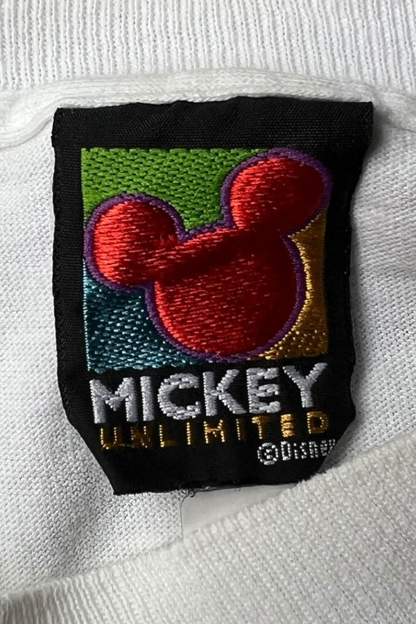 MADE IN USA 90'S MICKEY T-SHIRT / WHITE [SIZE: L USED]