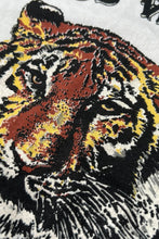画像をギャラリービューアに読み込む, MADE IN USA 80'S TIGER PRINT RINGER T-SHIRT / WHITE [SIZE: M USED]
