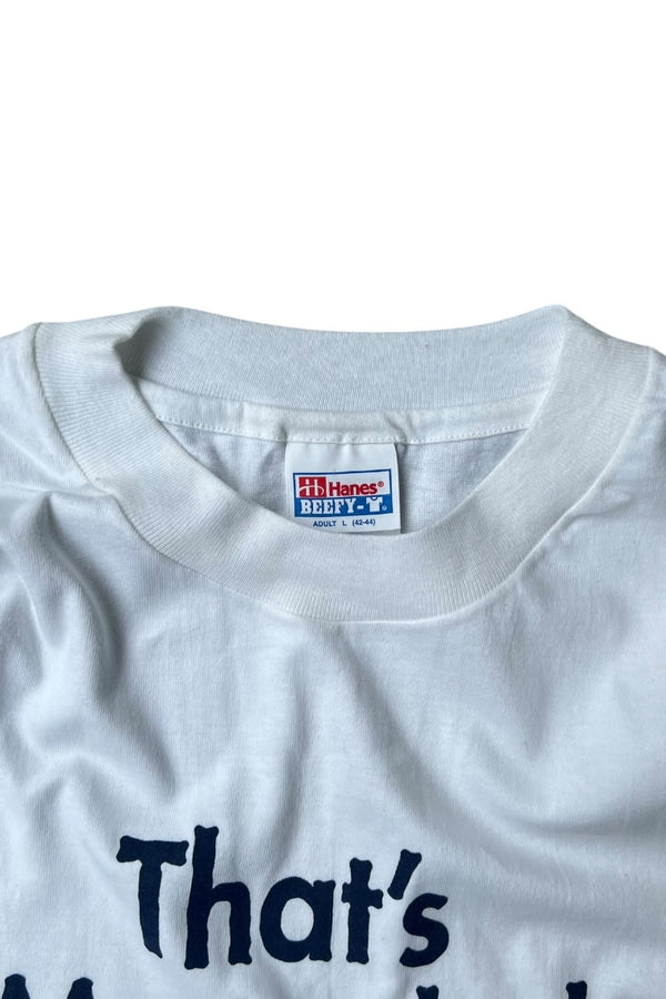 MADE IN USA 90'S THAT'S MR. ASSHOLE TO YOU T-SHIRT / WHITE [SIZE: L USED]
