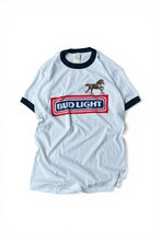 画像をギャラリービューアに読み込む, MADE IN USA 90'S BUD LIGHT RINGER T-SHIRT / WHITE [SIZE: L USED]
