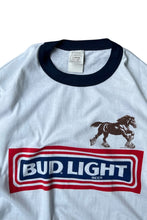 画像をギャラリービューアに読み込む, MADE IN USA 90'S BUD LIGHT RINGER T-SHIRT / WHITE [SIZE: L USED]
