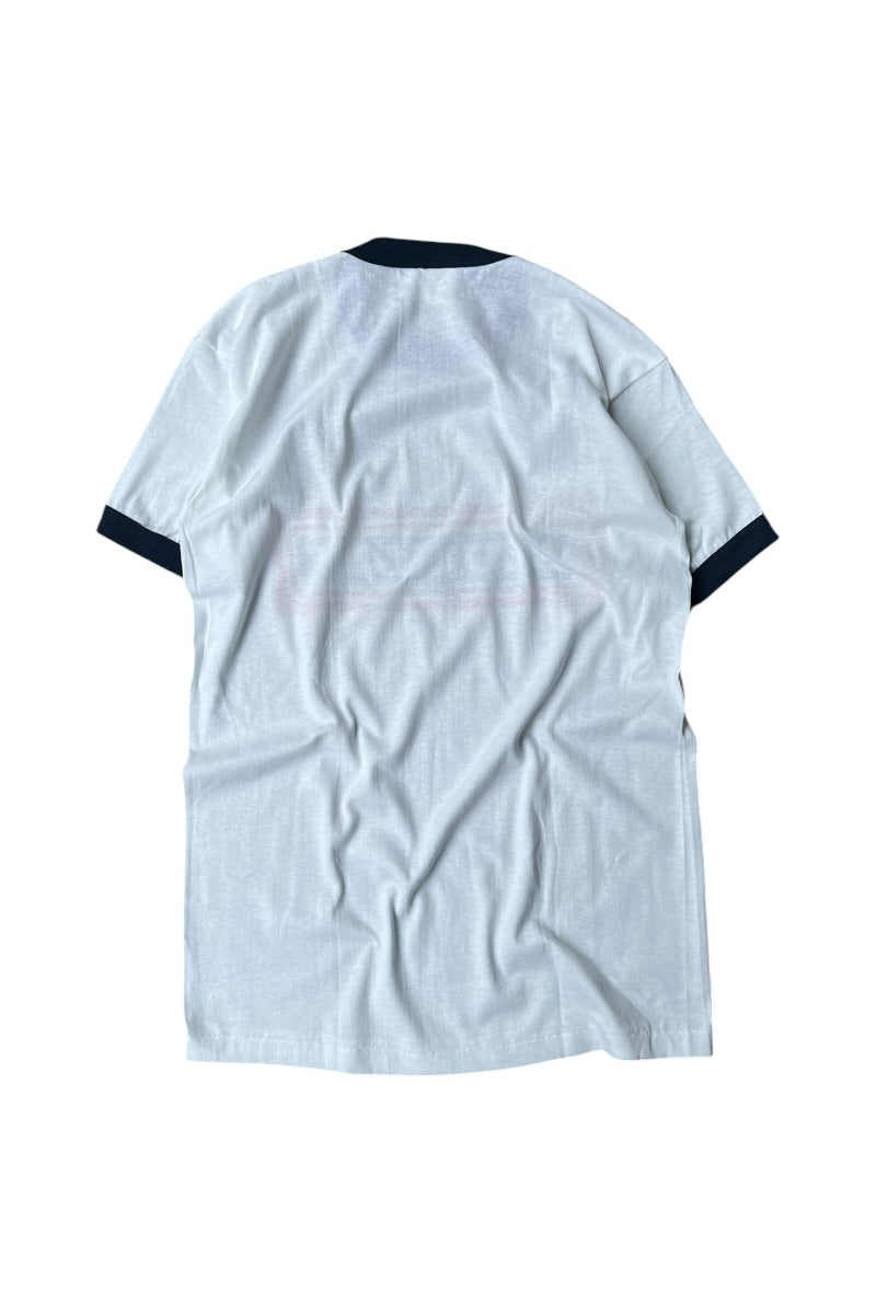 MADE IN USA 90'S BUD LIGHT RINGER T-SHIRT / WHITE [SIZE: L USED]