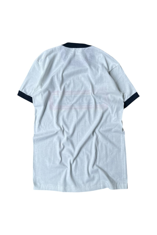MADE IN USA 90'S BUD LIGHT RINGER T-SHIRT / WHITE [SIZE: L USED]