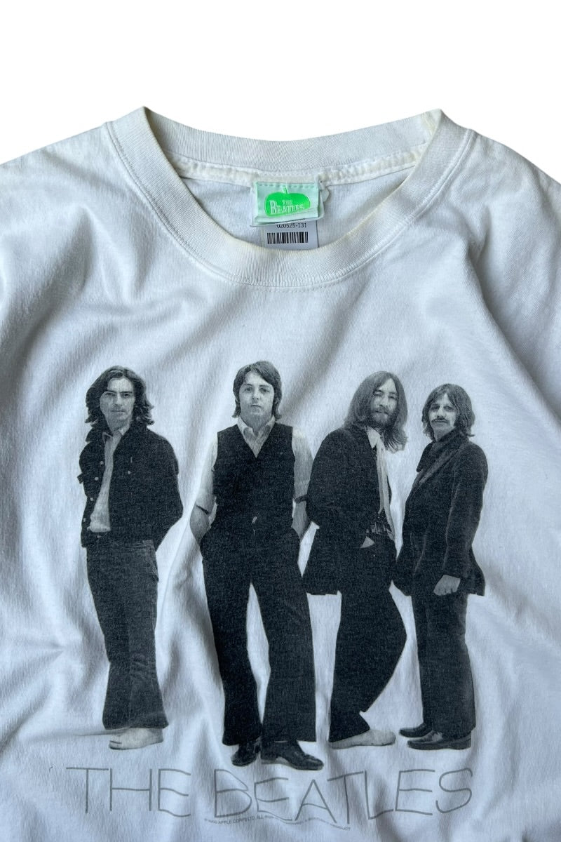 Y2K 05'S THE BEATLES BAND T-SHIRT / WHITE [SIZE: L USED]