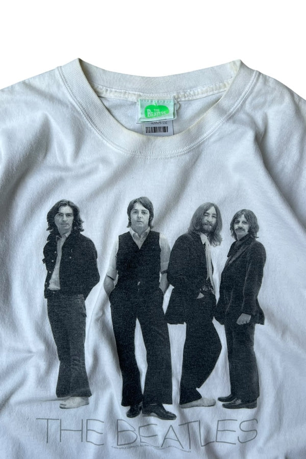Y2K 05'S THE BEATLES BAND T-SHIRT / WHITE [SIZE: L USED]