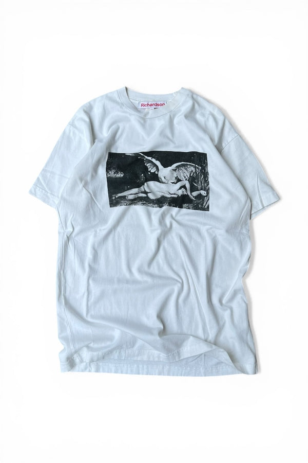 MADE IN USA PHOTOGRAPHY T-SHIRT / WHITE [SIZE: 3 USED]