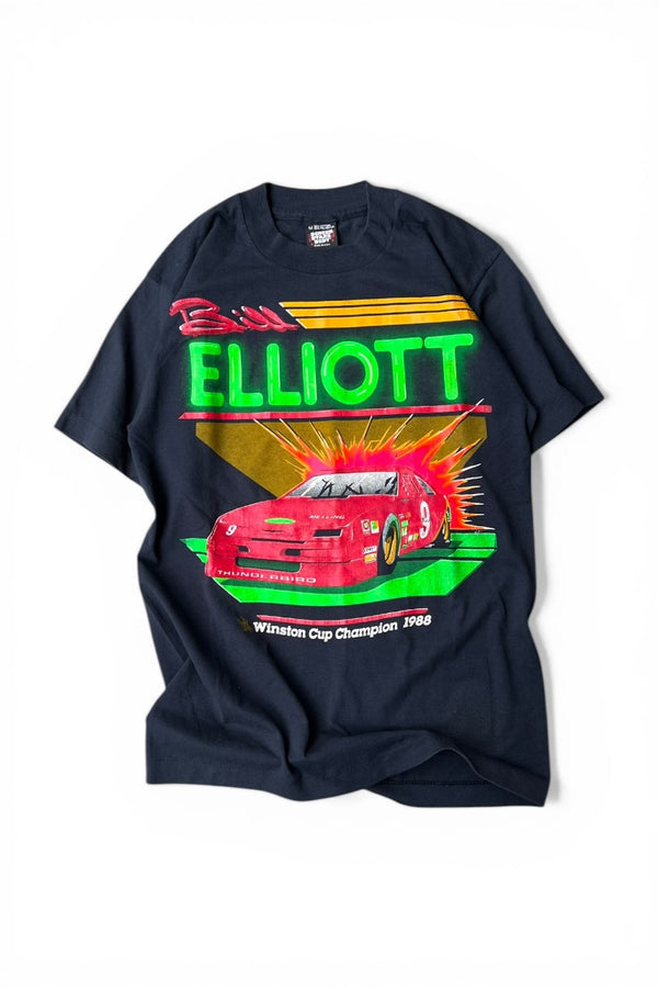 MADE IN USA 88'S WINSTON CUP CHAMPION ADVERTISING T-SHIRT / BLACK [SIZE: M USED]