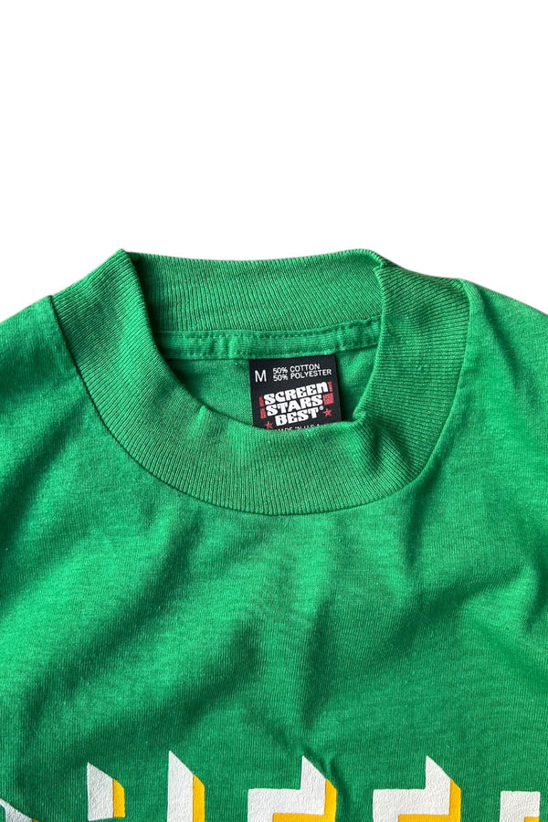 MADE IN USA 90'S CHEER LEADER S/S T-SHIRT / GREEN [SIZE: M USED]