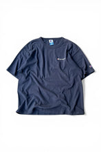 画像をギャラリービューアに読み込む, MADE IN USA 90'S ONE POINT LOGO T-SHIRT / NAVY [SIZE: XL USED]
