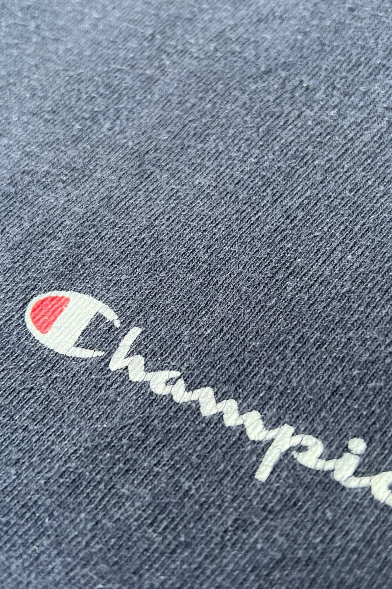 MADE IN USA 90'S ONE POINT LOGO T-SHIRT / NAVY [SIZE: XL USED]