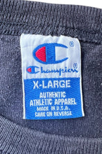 画像をギャラリービューアに読み込む, MADE IN USA 90'S ONE POINT LOGO T-SHIRT / NAVY [SIZE: XL USED]
