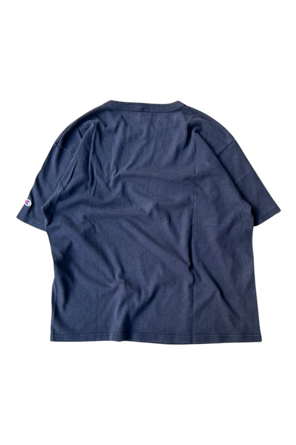 MADE IN USA 90'S ONE POINT LOGO T-SHIRT / NAVY [SIZE: XL USED]