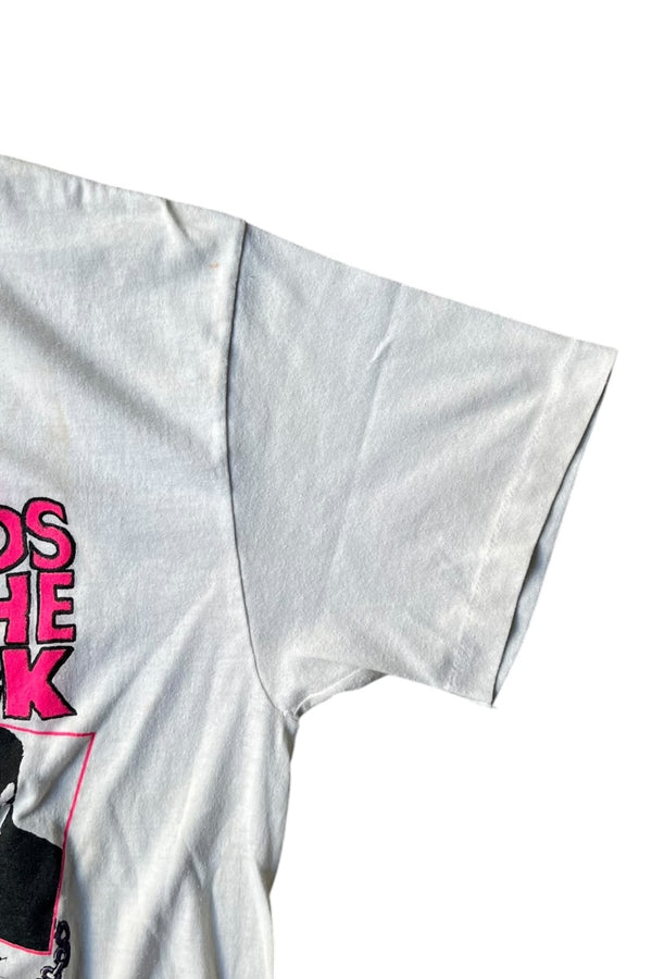 MADE IN USA 90'S NEW KIDS ON THE BLOCK BAND T-SHIRT / WHITE [SIZE: L USED]