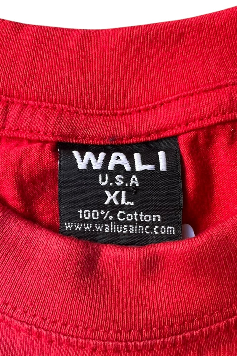 Y2K EARLY 00'S MARIJUANA MESSAGE T-SHIRT / RED [SIZE: XL USED]