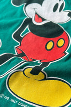画像をギャラリービューアに読み込む, MADE IN USA 90'S MICKEY T-SHIRT / GREEN [SIZE: L USED]
