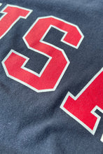 画像をギャラリービューアに読み込む, USA PRINT S/S T-SHIRT / NAVY [SIZE: XL USED]
