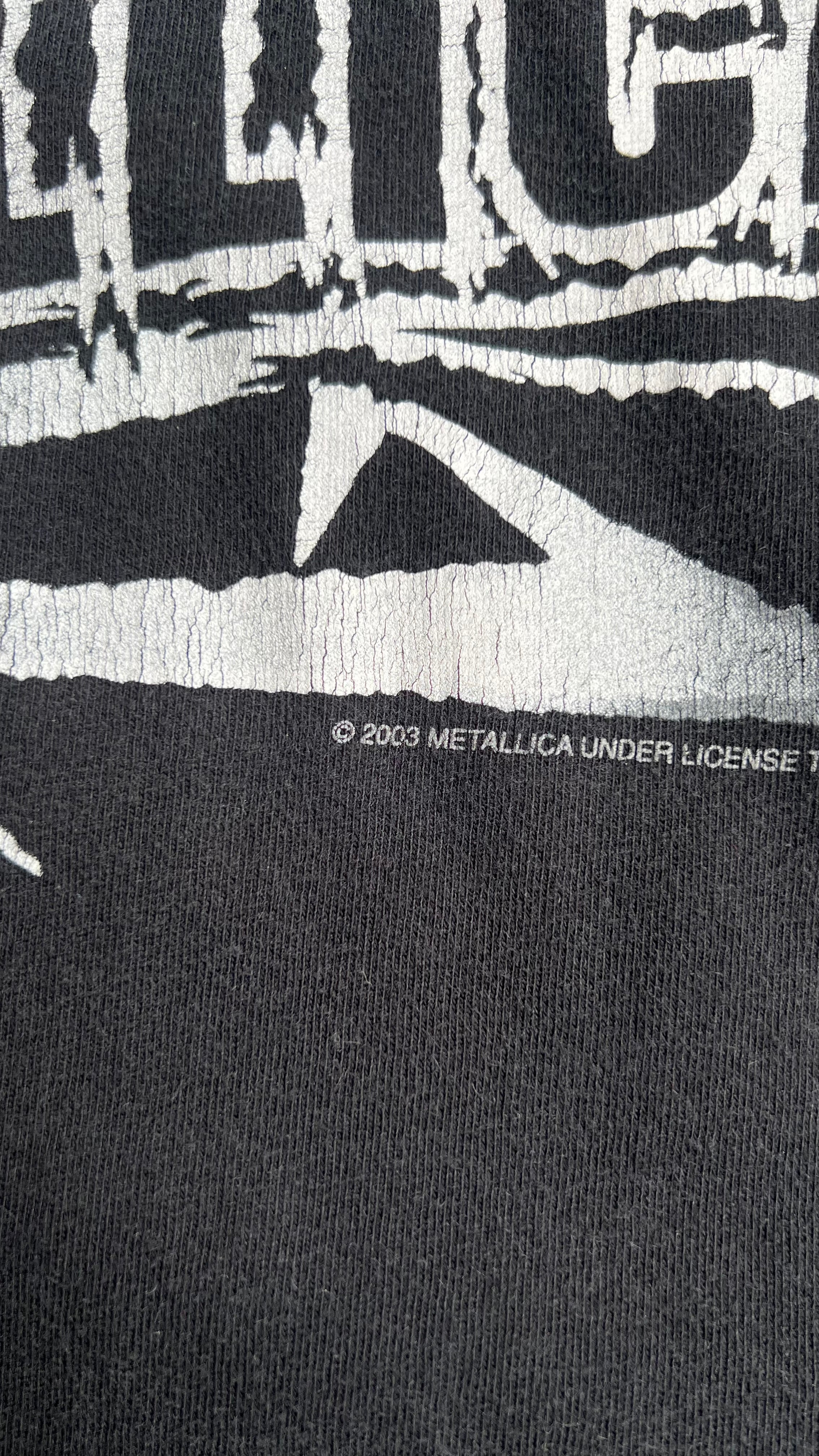 Y2K 03'S METALLICA BAND T-SHIRT / BLACK [SIZE: L USED]