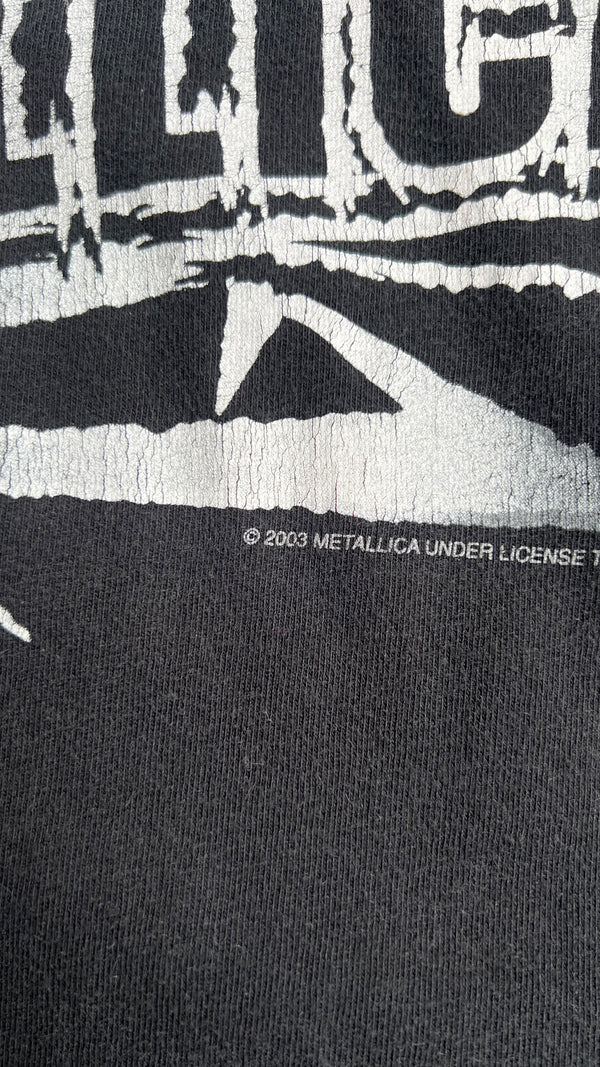Y2K 03'S METALLICA BAND T-SHIRT / BLACK [SIZE: L USED]