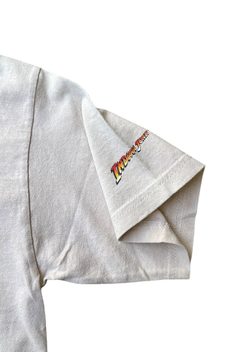 90'S INDIANA JONES MOVIE T-SHIRT / BEIGE [SIZE: L USED]
