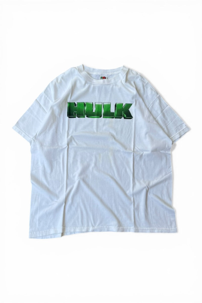 MADE IN USA 00'S HULK LOGO S/S T-SHIRT / WHITE [SIZE: XL USED]