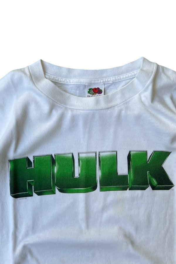 MADE IN USA 00'S HULK LOGO S/S T-SHIRT / WHITE [SIZE: XL USED]