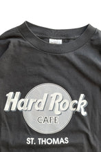 画像をギャラリービューアに読み込む, MADE IN USA 90'S ST.THOMAS PRINT ADVERTISING T-SHIRT / BLACK [SIZE: L USED]
