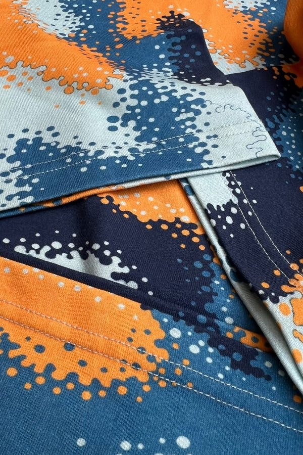 SPRAY CAMO T-SHIRT / BLUE [SIZE: L USED]