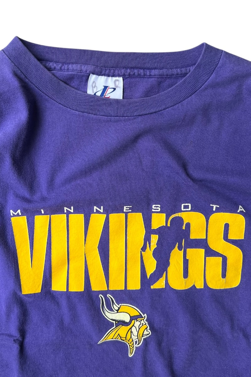 MADE IN USA 90'S NFL MINNESOTA VIKINGS L/S T-SHIRT / PURPLE [SIZE: M USED]