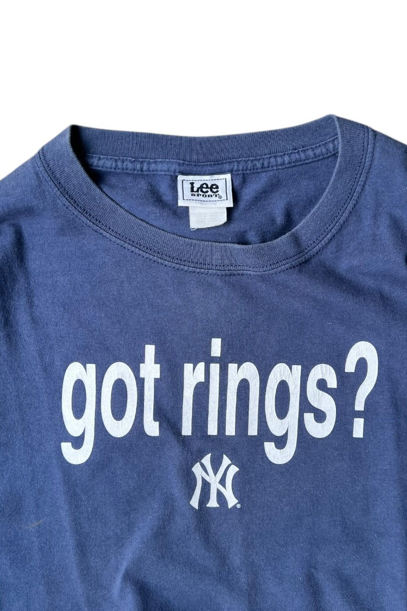 05'S GOT RINGS YANKEES T-SHIRT / NAVY [SIZE: L USED]