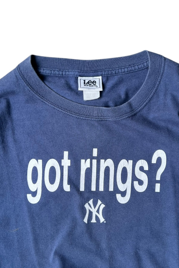 05'S GOT RINGS YANKEES T-SHIRT / NAVY [SIZE: L USED]