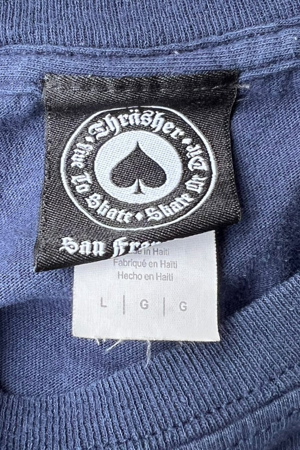 REVISTA LOGO T-SHIRT USA product / NAVY [SIZE: L USED]
