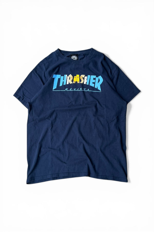 REVISTA 로고 티셔츠 USA 기획품 / NAVY [SIZE: L USED]