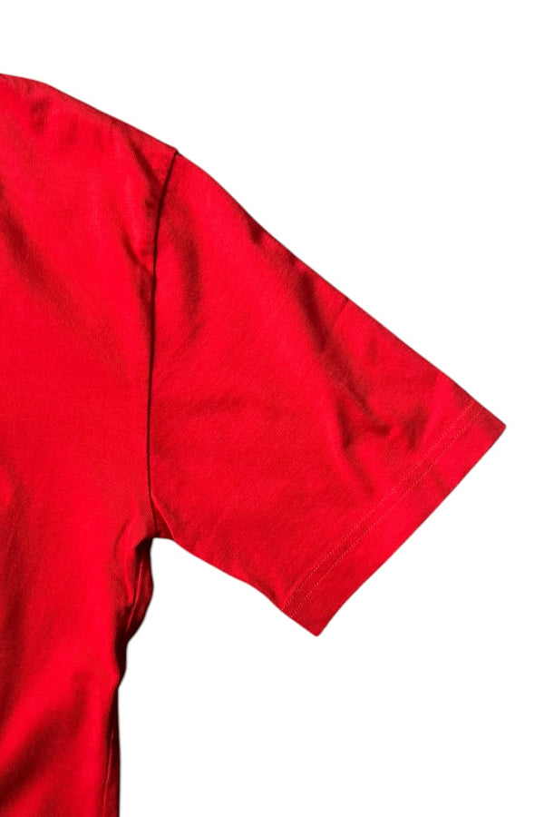 90-00'S MAKE IT IDIOT MESSAGE T-SHIRT / RED [SIZE: S USED]