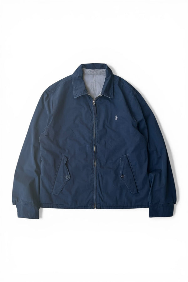 REVERSIBLE ZIP UP JACKET / NAVY / GRAY [SIZE: M USED]